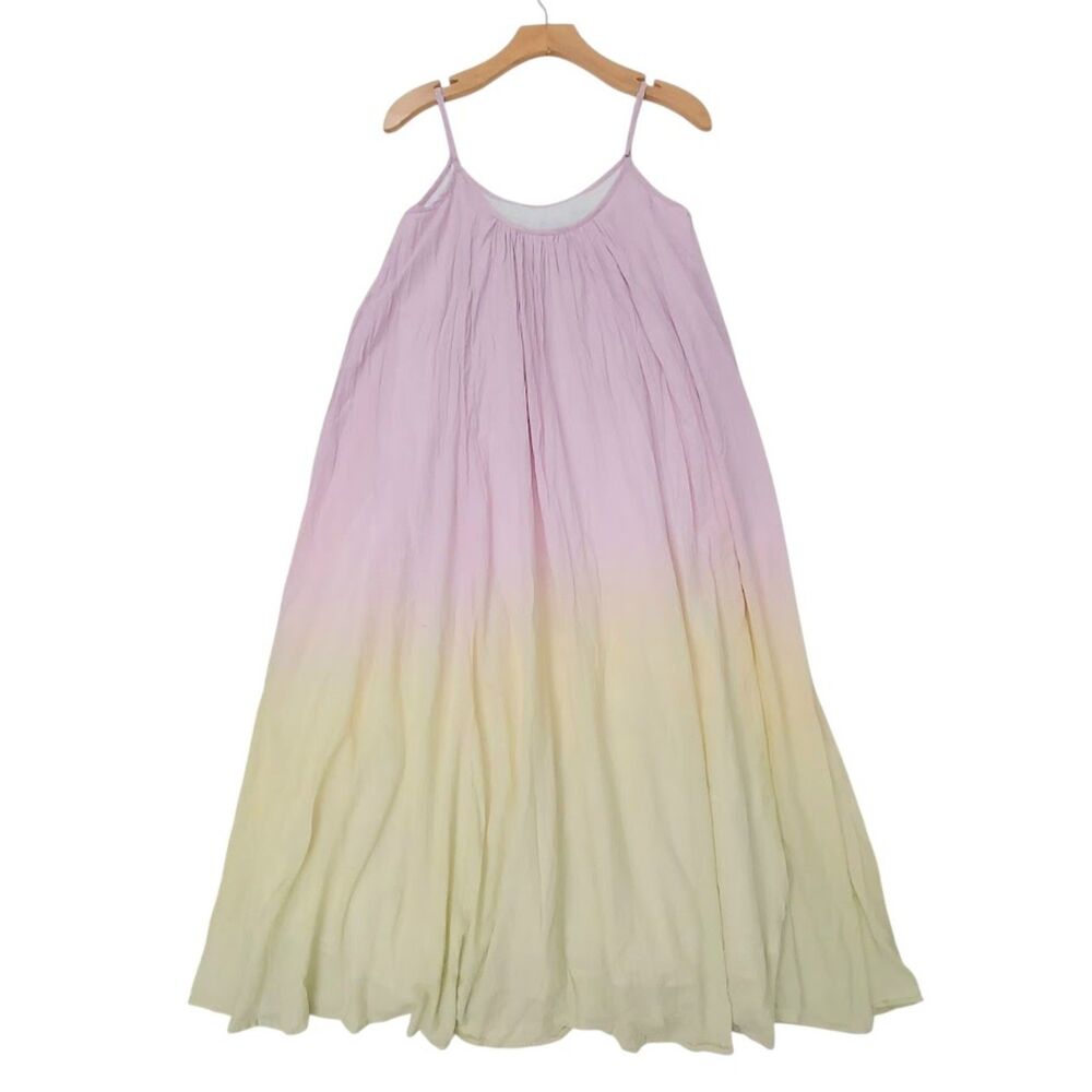 Olivia Rubin by Anthropologie Aurora Pastel Ombre Maxi Dress 2 Cotton Boho Beach